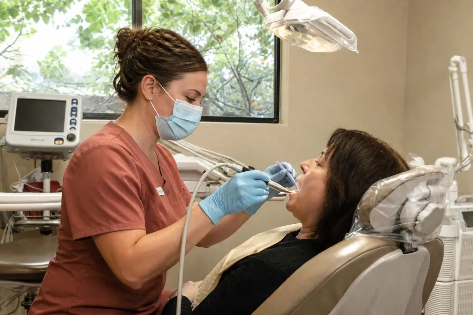 A professional dental cleaning