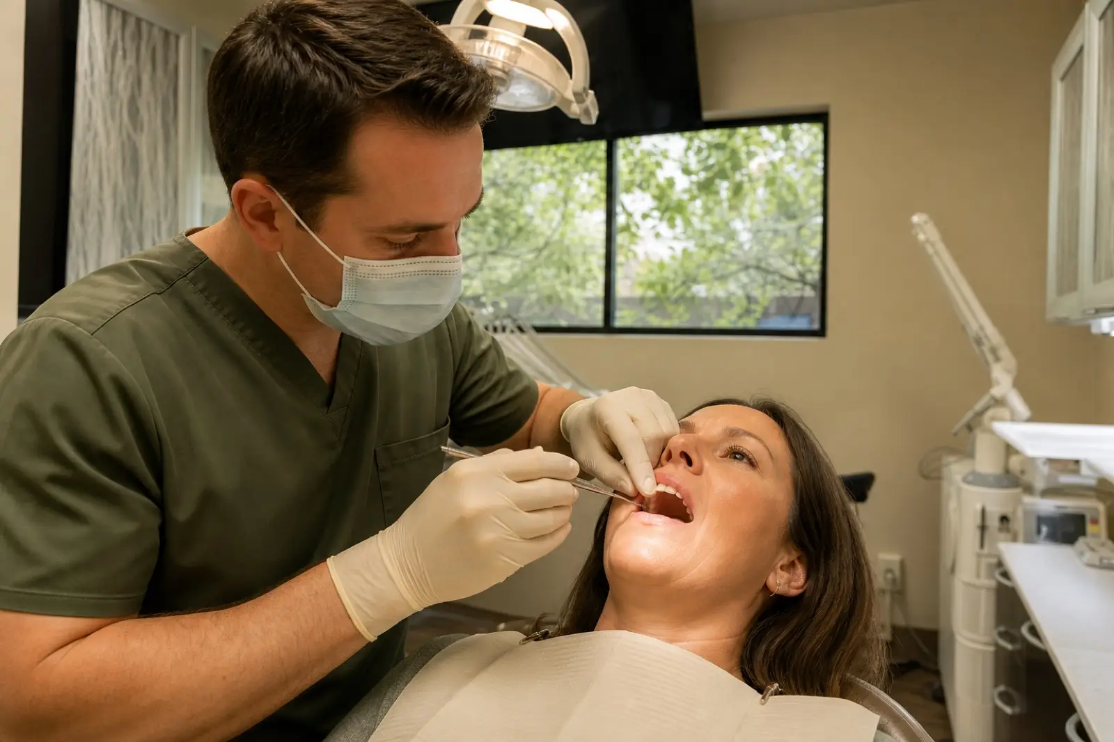A periodontal gum examination