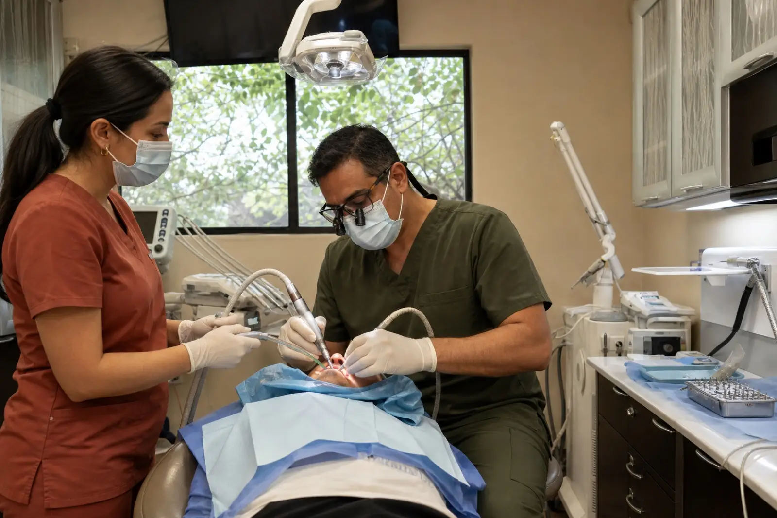 Implant surgery in a Red Cliffs Dental operatory