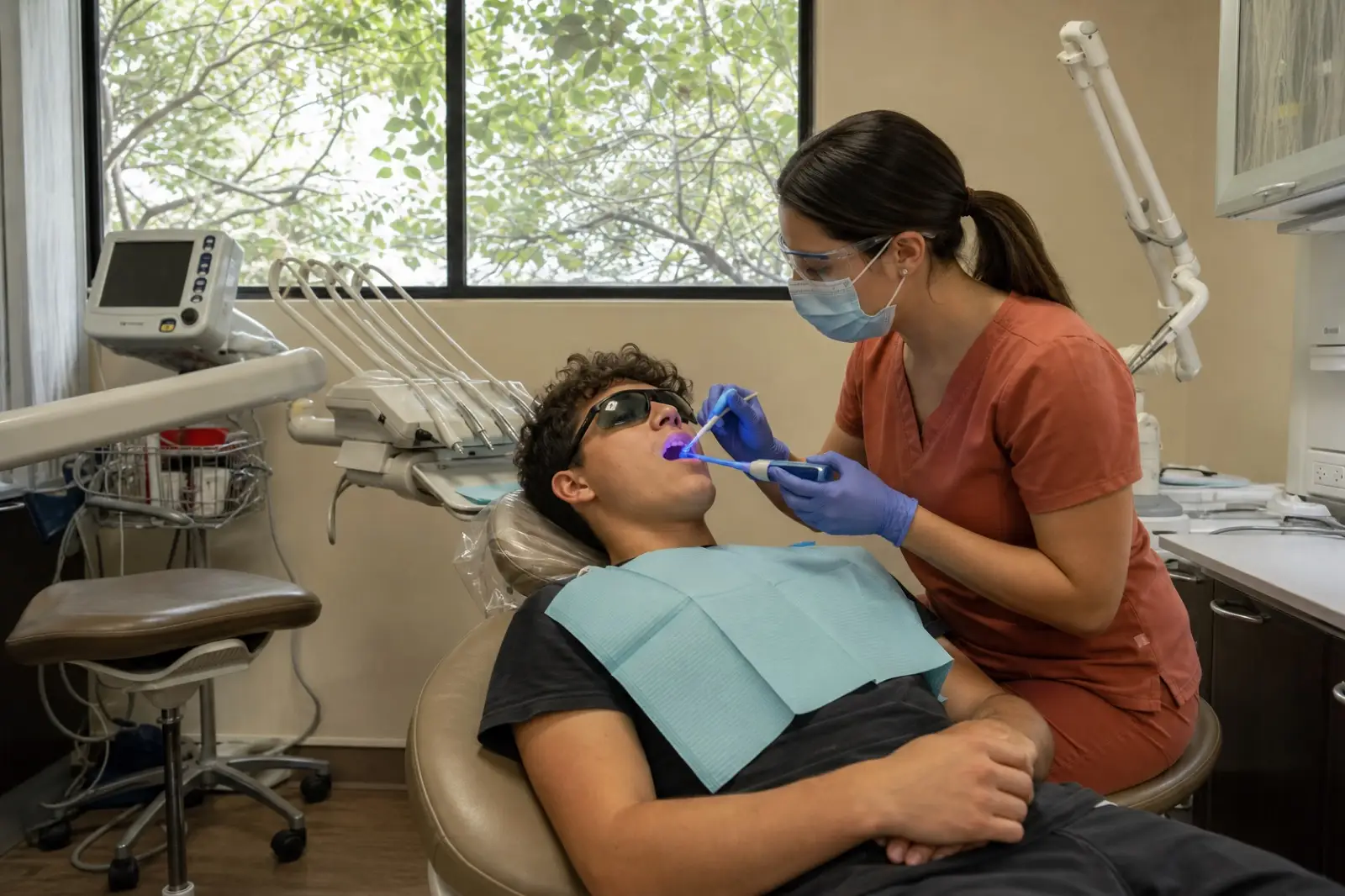 Dental sealants for a teen patient