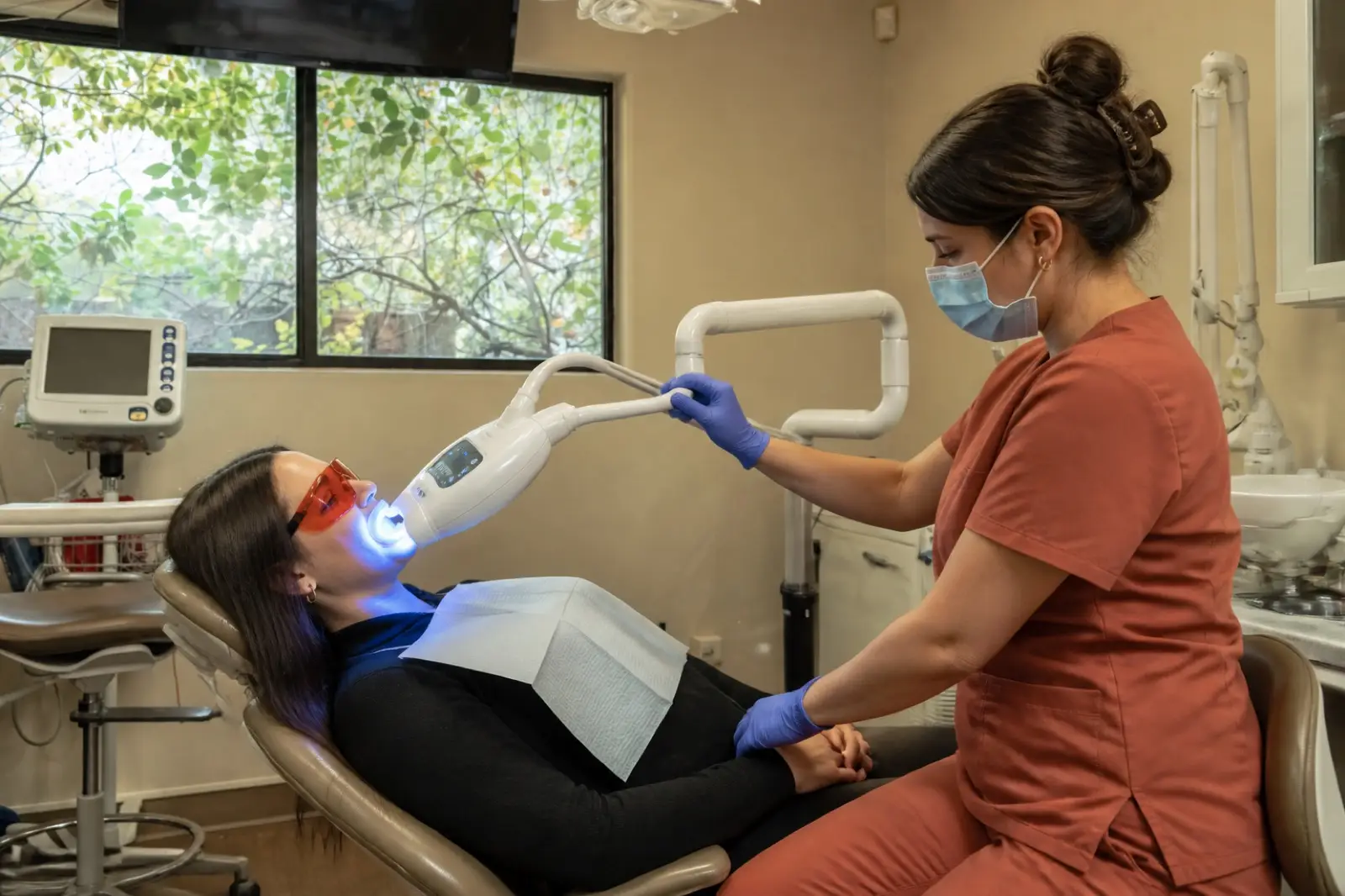 In-office teeth whitening